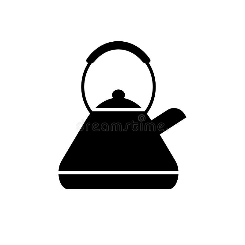 Kettle icon on white stock vector. Illustration of water 267607651