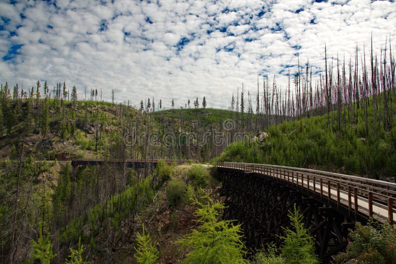Kettle Valley Railway Trestle Stock Image Image of snowy, kelowna