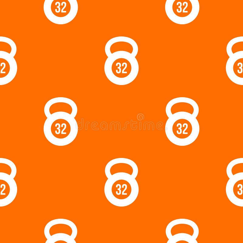 Kettlebell 32 Kg Pattern Seamless Stock Vector Illustration of