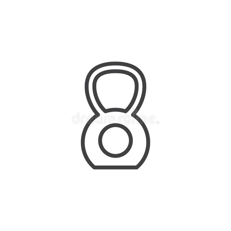 Kettlebell line icon royalty free illustration