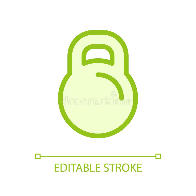 Kettlebell pixel perfect glassmorphism ui icon royalty free illustration