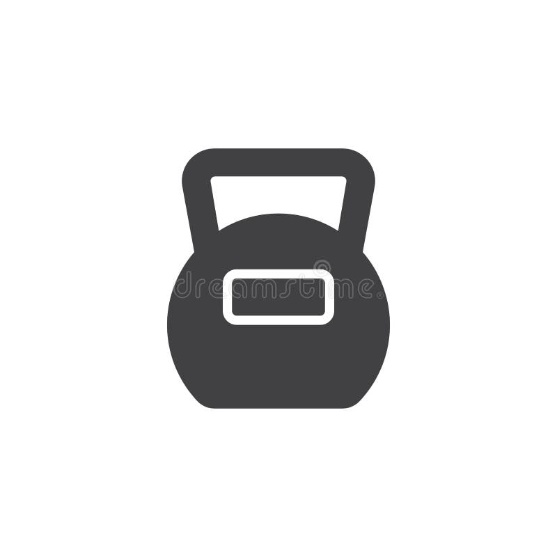 Kettlebell vector icon stock illustration