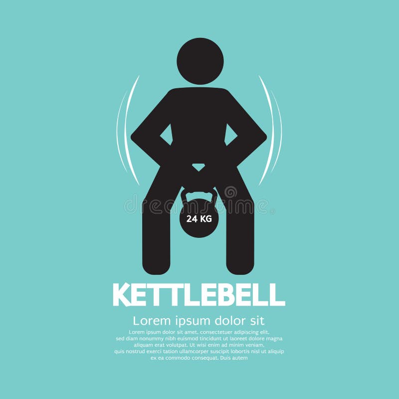 Kettlebell Fitness Oefenbord royalty-vrije illustratie