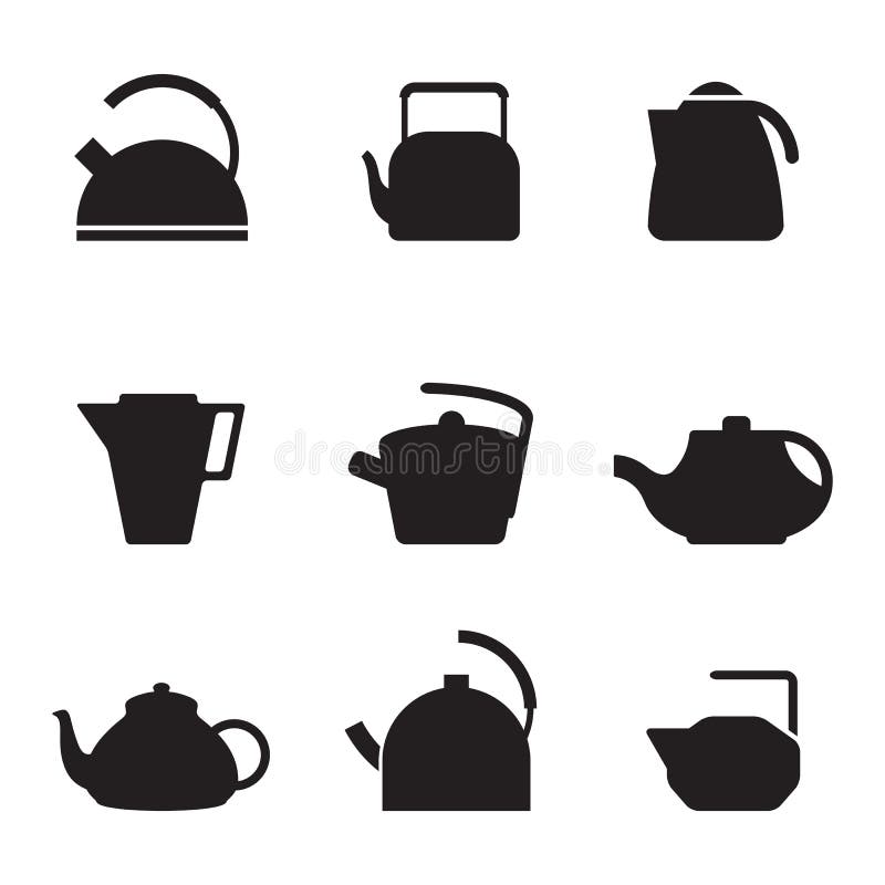 Kettles icons stock vector. Illustration of appliance 58232260