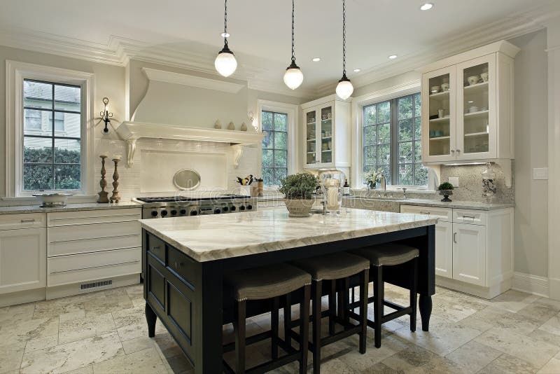 Keuken met graniet tegenbovenkanten