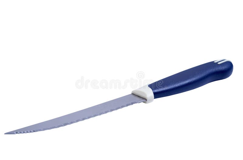 Keukenmes van roestvrij staal, geïsoleerd op witte achtergrond stock afbeelding Keukenmes van roestvrij staal, geïsoleerd op witte achtergrond stock afbeelding