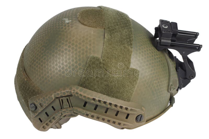 Kevlar Helmet with Night Vision Mount Stock Photo Image of night