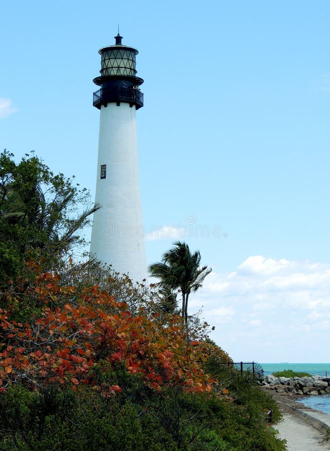 Key Biscayne Lighthouse stock image. Image of point, ocean 90328763
