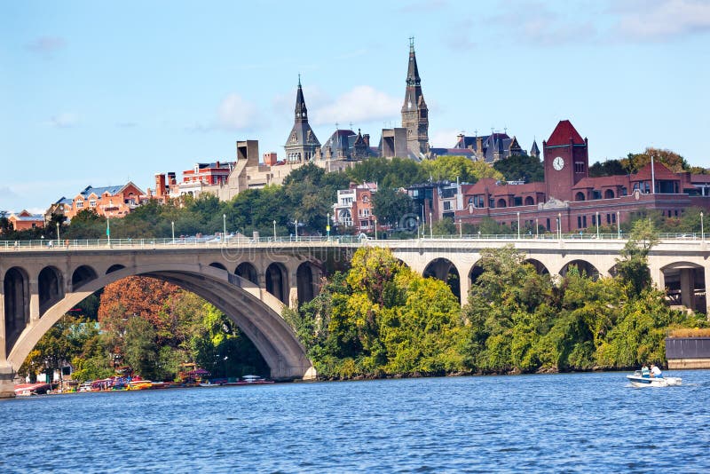Key Bridge Georgetown University Washington DC royalty free stock images Key Bridge Georgetown University Washington DC royalty free stock images