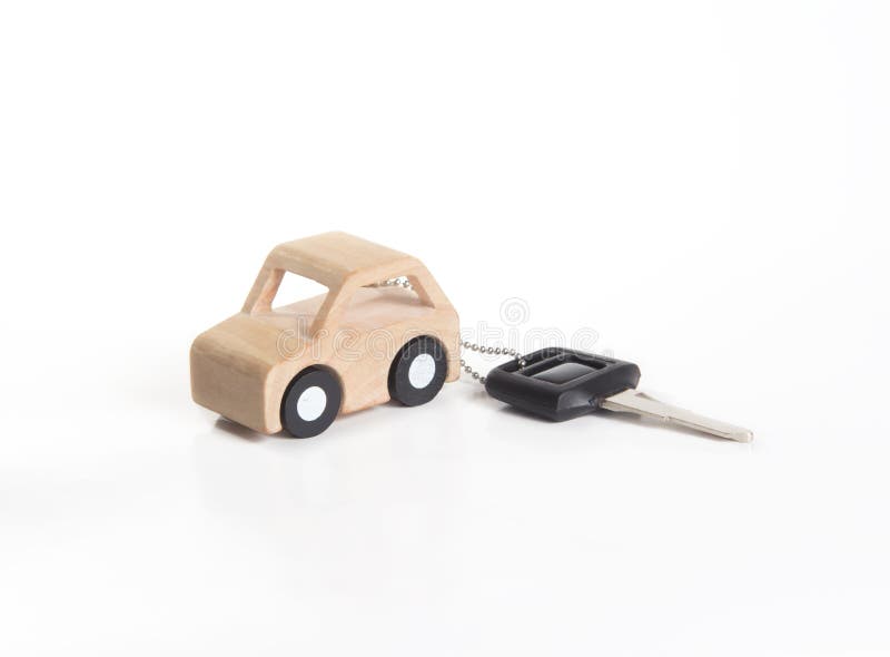 Key and Car wooden.