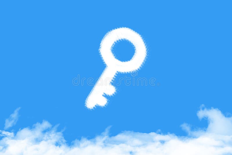 Key cloud shaped stock illustration