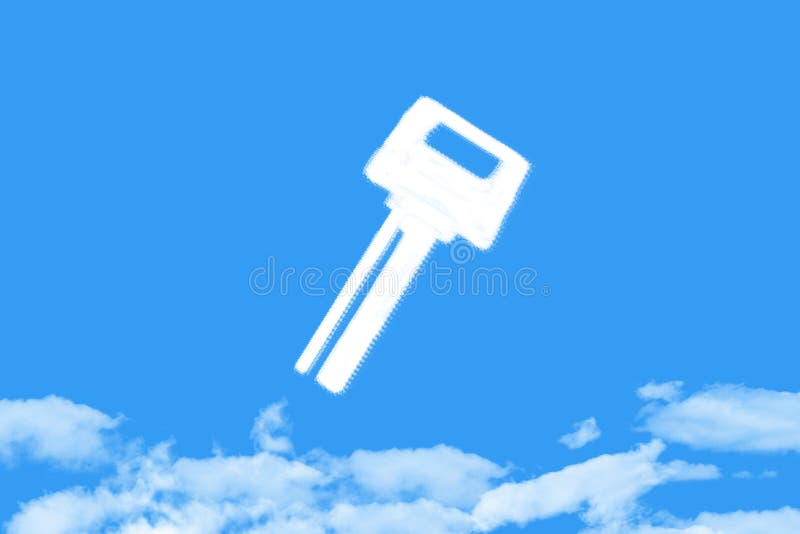 Key cloud shaped stock illustration