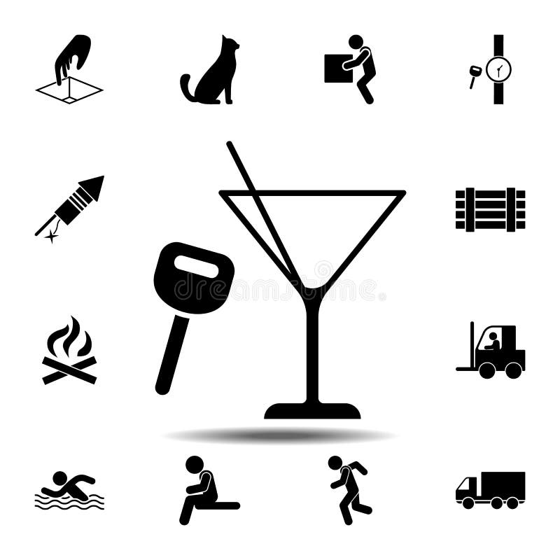 key cocktail icon. Simple glyph, flat vector element of universal icons set for UI and UX, website or mobile application royalty free illustration key cocktail icon. Simple glyph, flat vector element of universal icons set for UI and UX, website or mobile application royalty free illustration