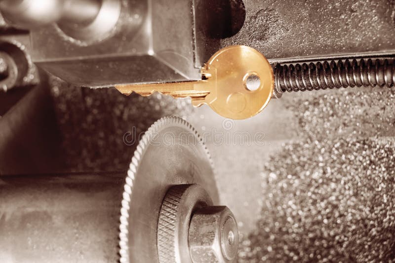 Key copying machine stock image. Image of industry, drilling 72049411