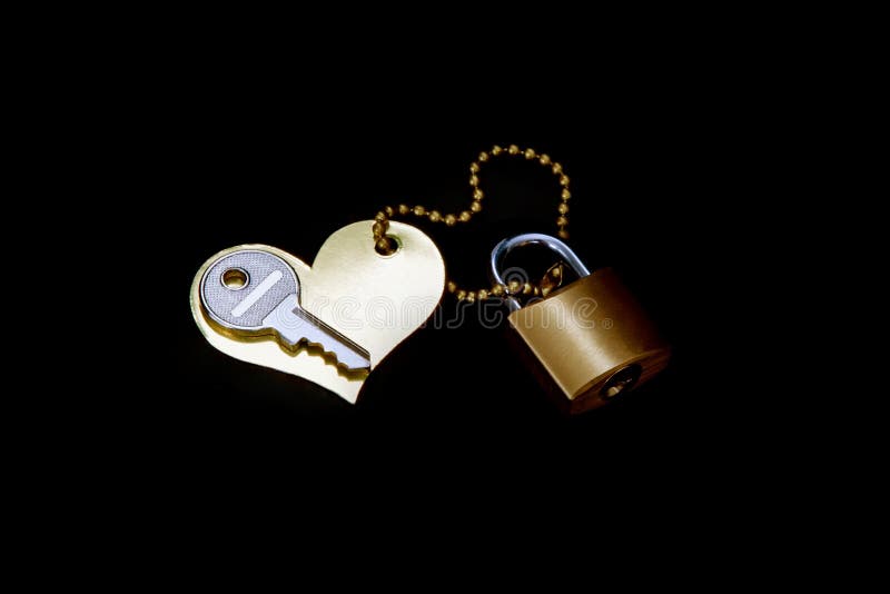 Key, heart, lock - symbol of love and devotion