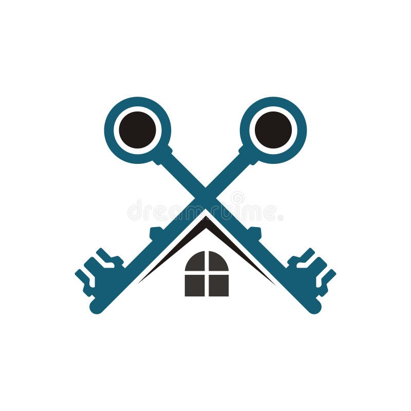 Key home logo stock vector. Illustration of graphic 124916268