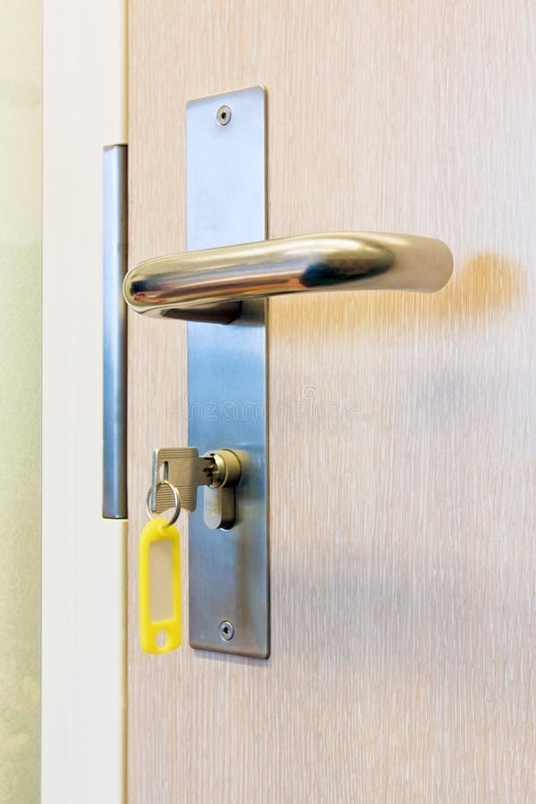 Key locks office door stock photo. Image of door, room 27088628