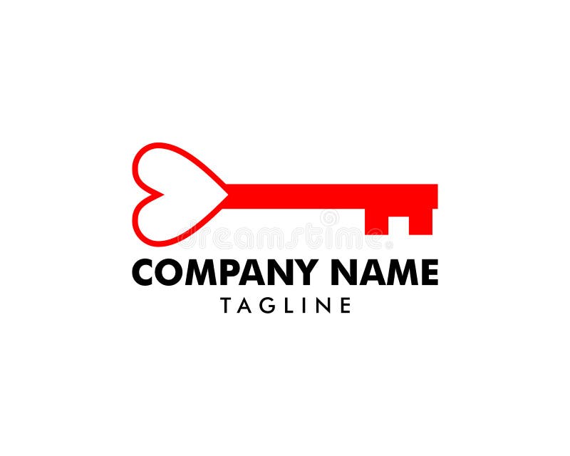 Key Love Logo Template Icon royalty free illustration