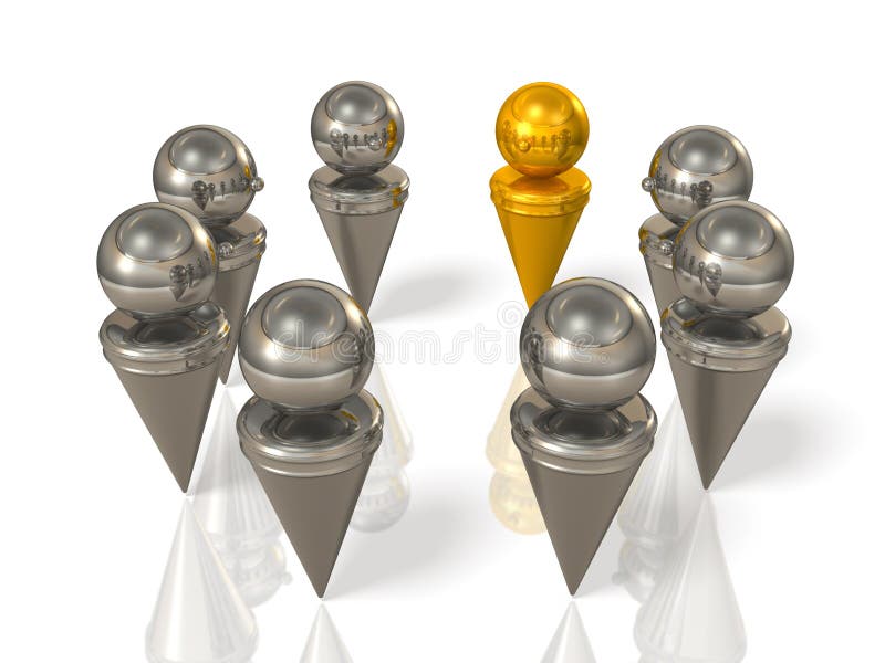 Key person vector illustration