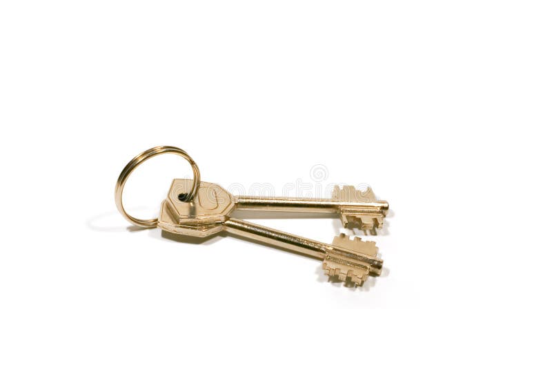 Key with ring stock photo. Image of secure, silver, isolate 1409578