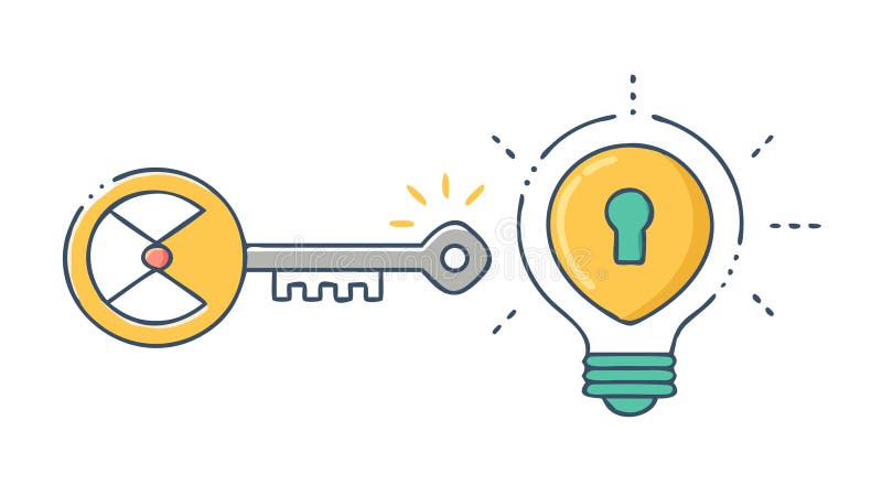 Key to Brilliant Ideas and Innovation, vector design Generative AI vector illustration