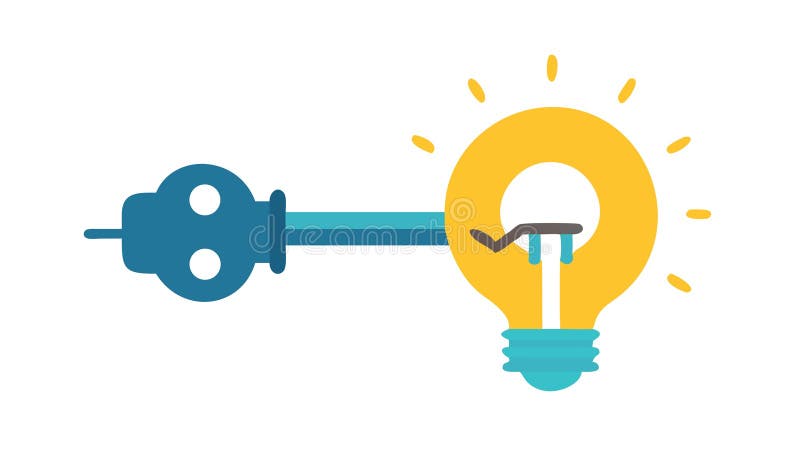 Key to Idea Icon Vector for Problem Solving and Innovation, vector design Generative AI royalty free illustration