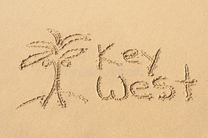 Key West im Sand lizenzfreie stockfotografie Key West im Sand lizenzfreie stockfotografie