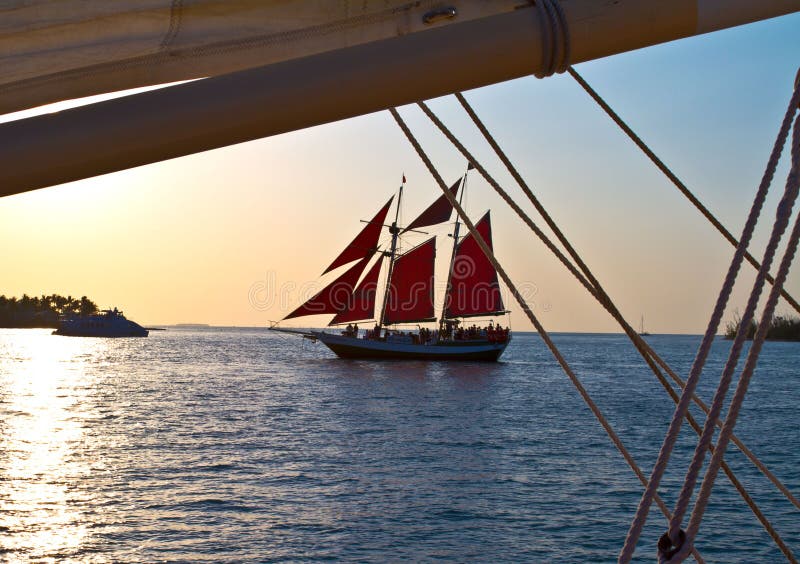 Key West Sailing for Sunset royalty free stock image Key West Sailing for Sunset royalty free stock image