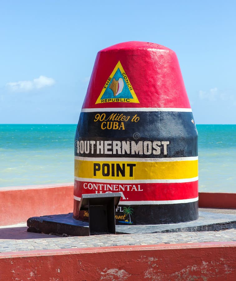 Southernmost Point marker on Key West, Florida, USA