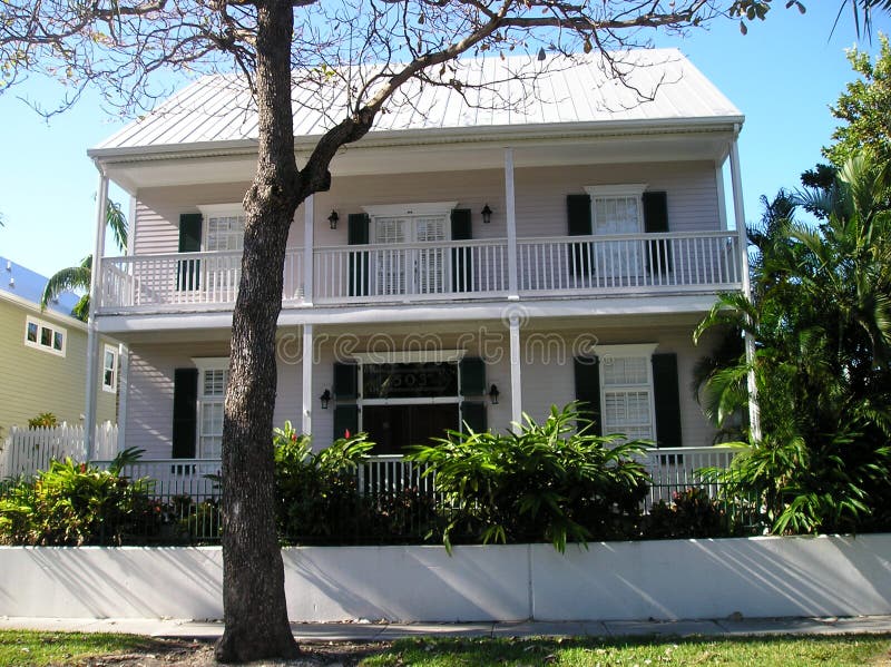 Key West typisk hus arkivfoto Key West typisk hus arkivfoto