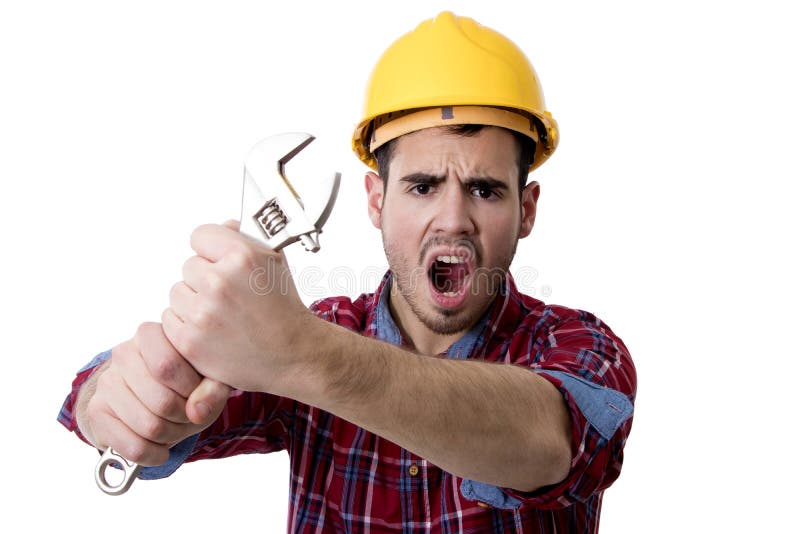 Key worker shouting royalty free stock photo