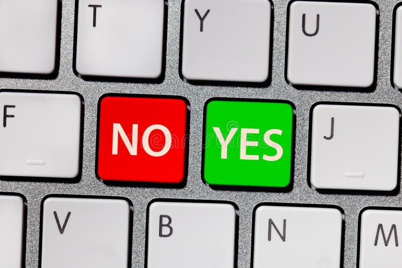 Keyboard Yes button key stock image. Image of answers 36272413