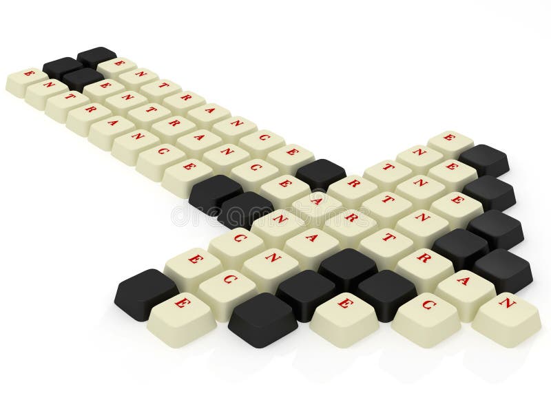 Keyboard arrow royalty free illustration