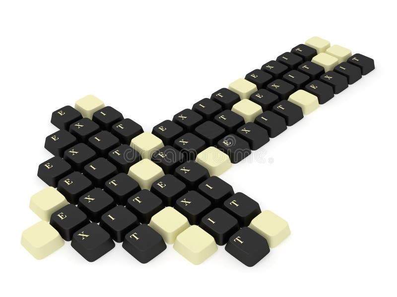 Keyboard arrow royalty free illustration