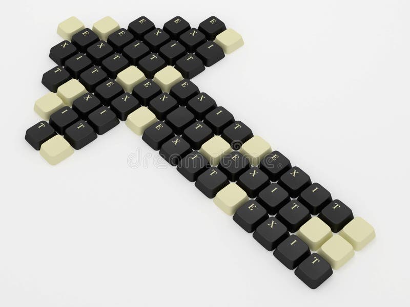 Keyboard arrow royalty free illustration