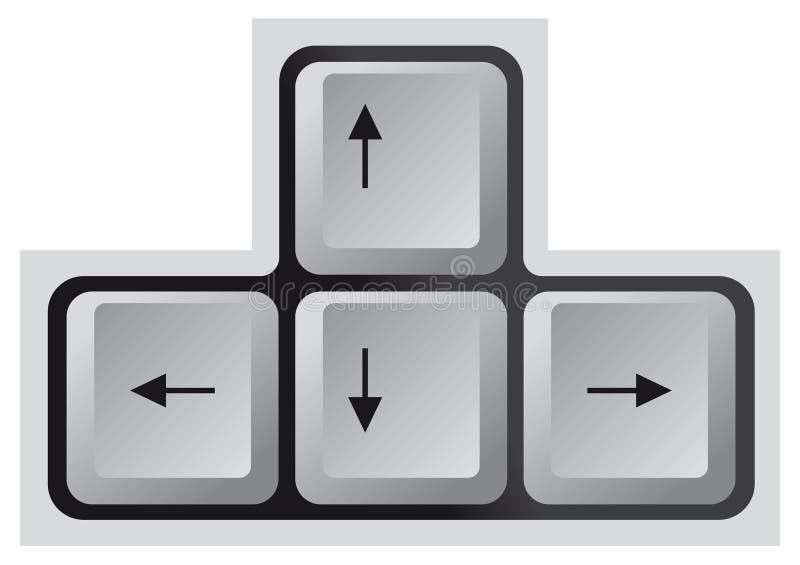 Keyboard, Arrow key stock illustration