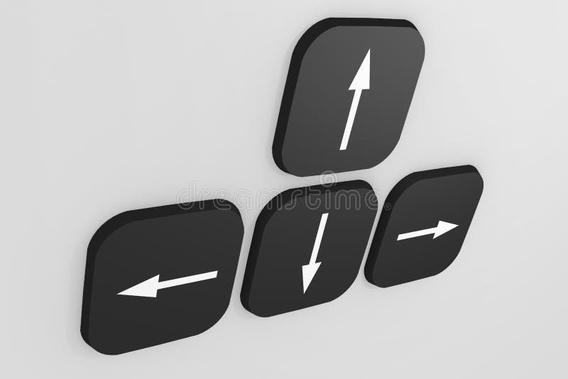 Keyboard arrow keys royalty free illustration