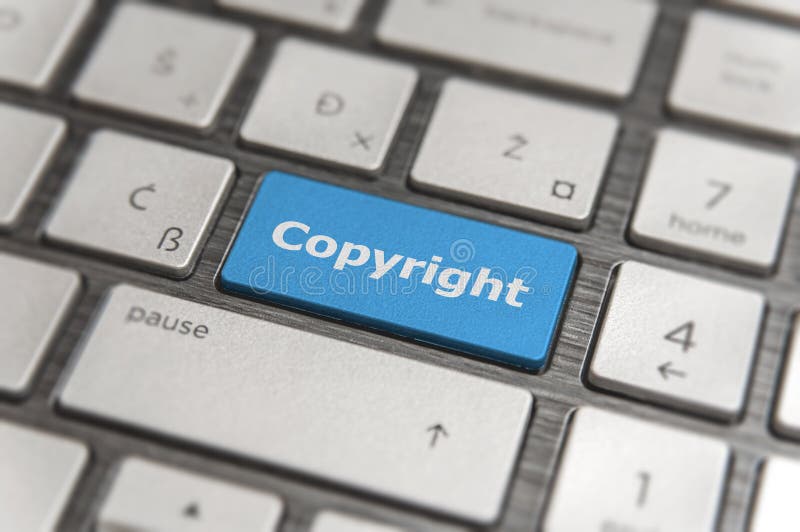 Computer Keyboard With Copyright Symbol Stock Image - Image of contract