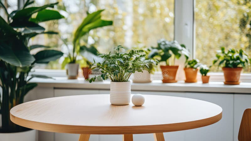 Keyboard computer on kitchen table royalty free illustration