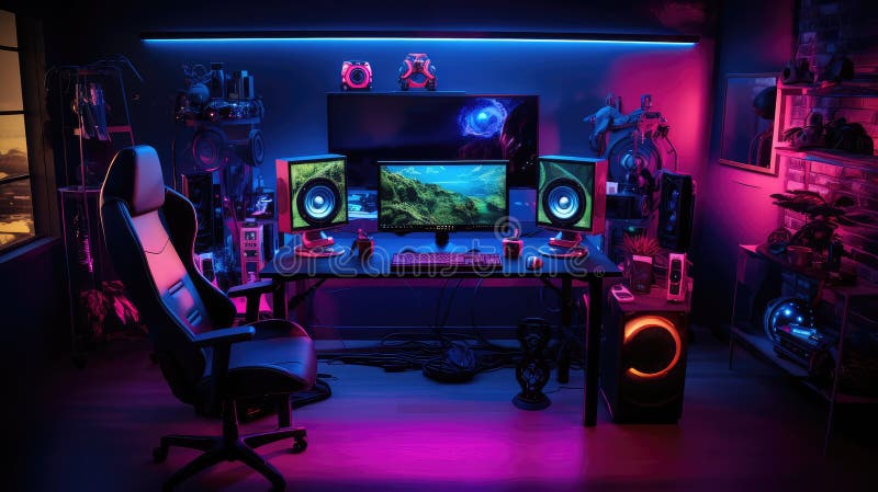 Keyboard computer table royalty free illustration