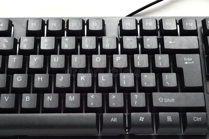 Keyboard Computer on White Background. Editorial Stock Image - Image of