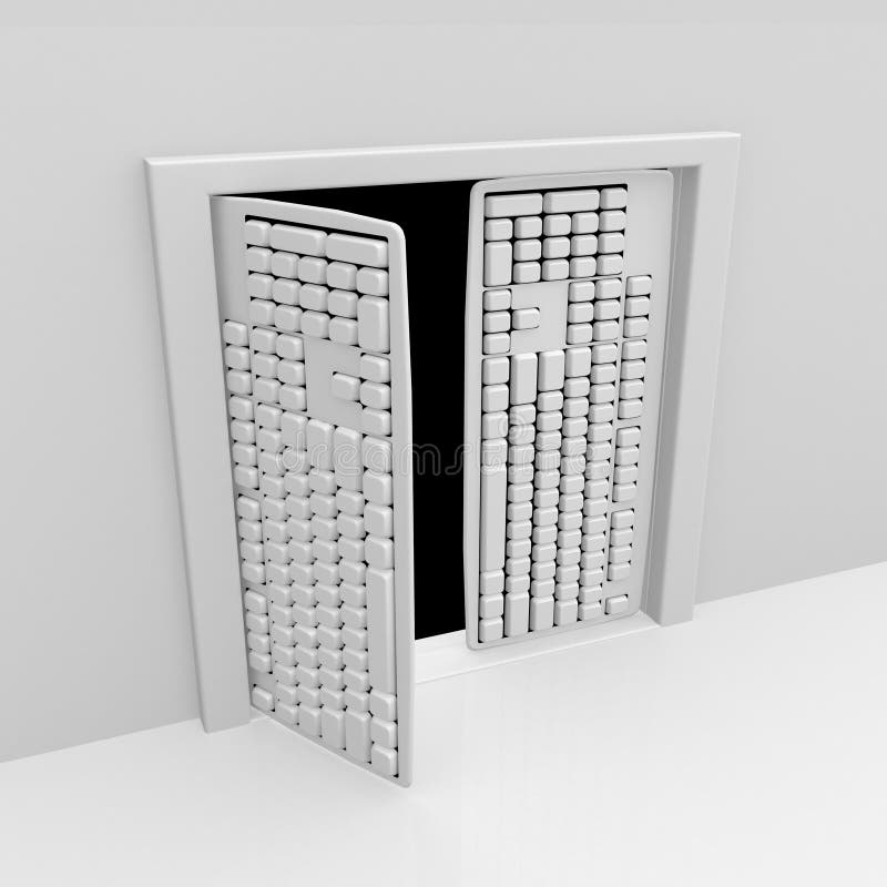 Keyboard Doors stock illustration. Illustration of strange 12291632