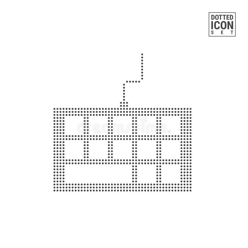 Keyboard Dot Pattern Icon. Keyboard Dotted Icon Isolated on White