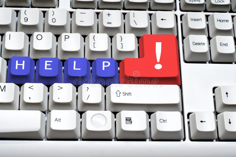 Keyboard - with HELP stock photography Keyboard - with HELP stock photography
