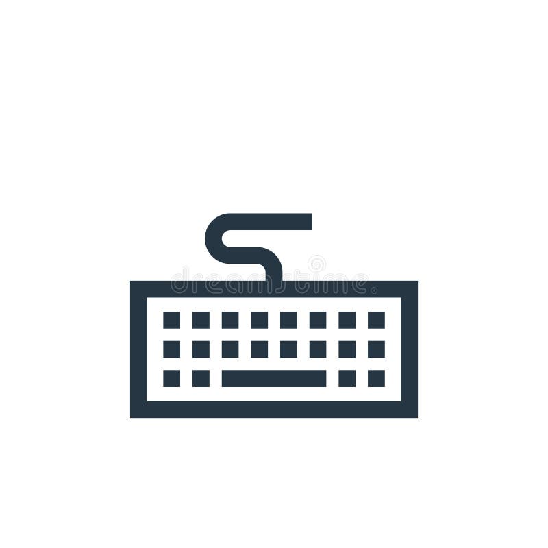 Keyboard Icon Vector from Graphic Design Concept. Thin Line