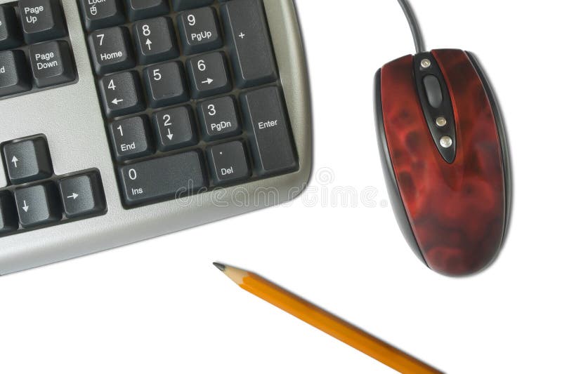 Keyboard, mouse, pencil stock photography Keyboard, mouse, pencil stock photography