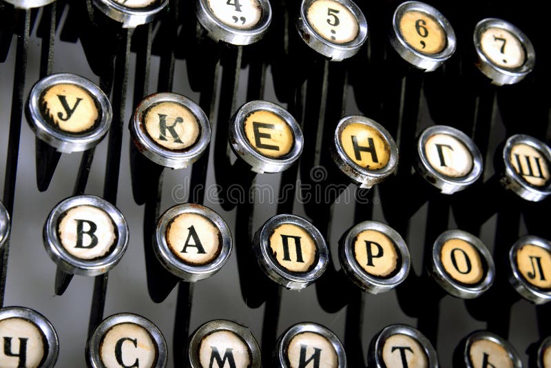 Keyboard old typewriter and the small details royalty free stock photo