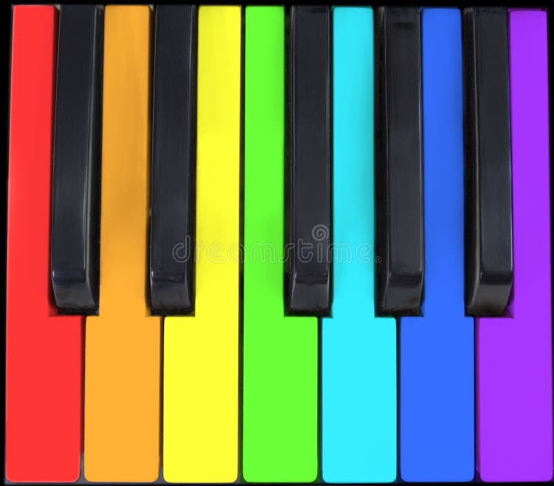 Keyboard in rainbow