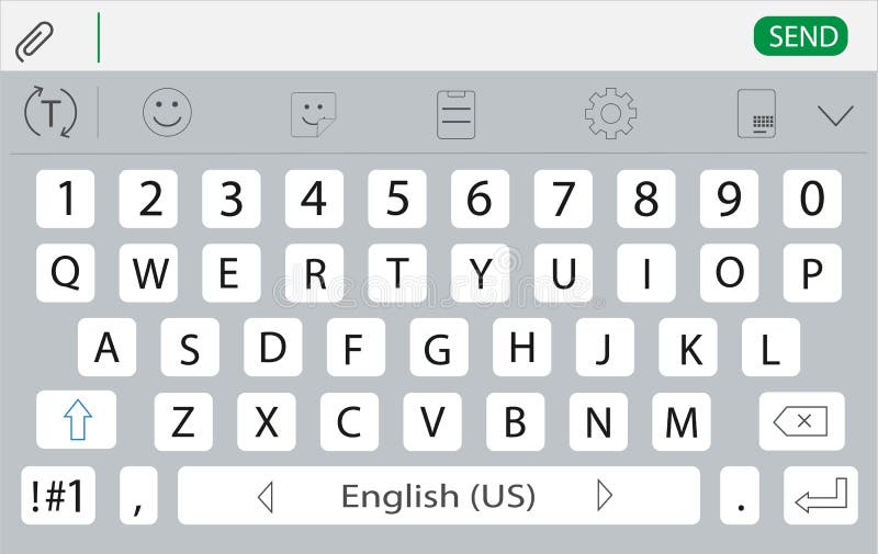 Keyboard for smartphone. Keyboard design royalty free illustration Keyboard for smartphone. Keyboard design royalty free illustration