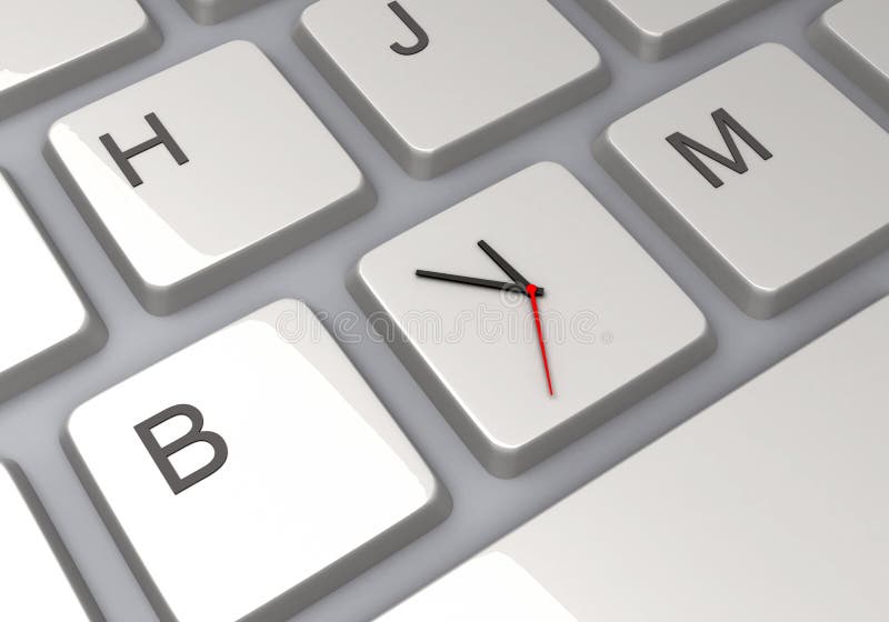 Keyboard with Time Management Stock Illustration Illustration of time, limit 149677254